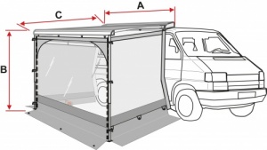 Fiamma Privacy Room 270 Van Awning Enclosure - F40